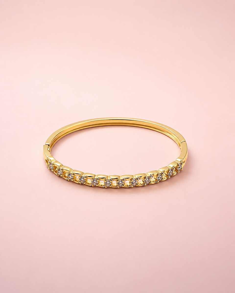 Brazalete Destello · Baño de oro 18k · antialérgico