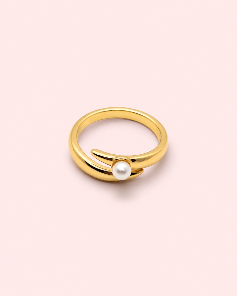 Anillo Perla · Baño de oro