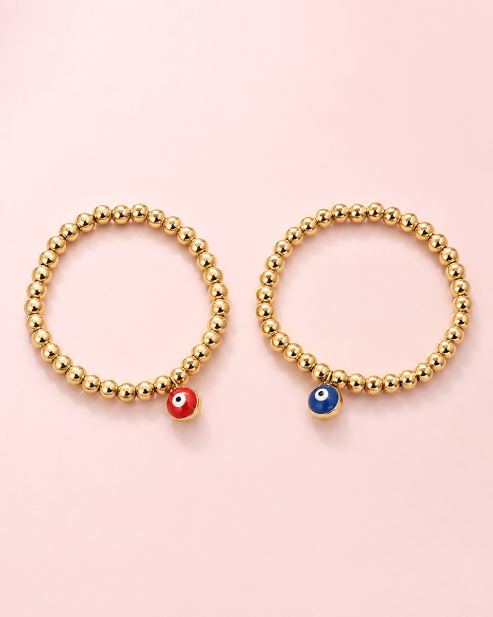 Pulseras Ojo Turco · Baño de oro