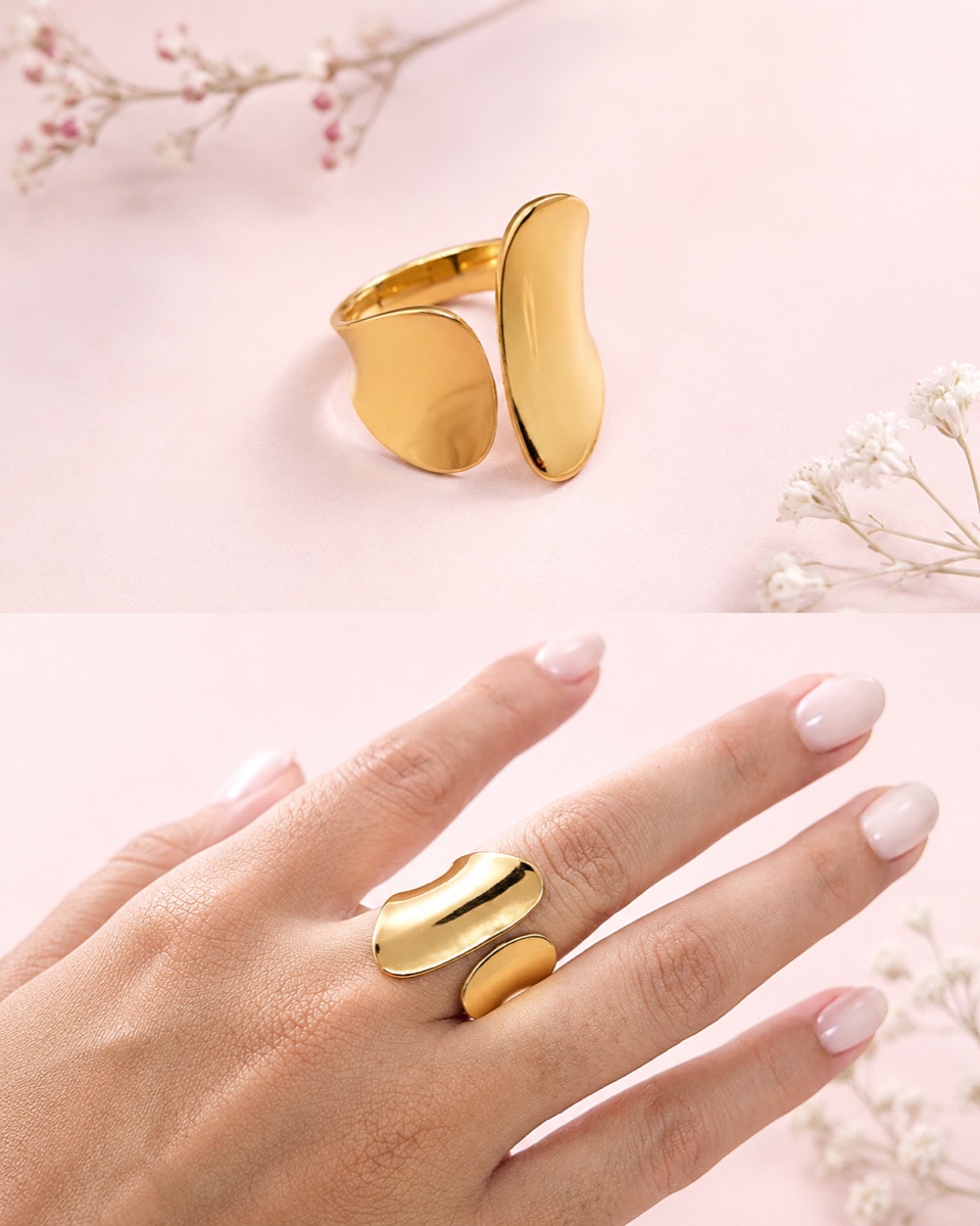 Anillo Duna · Baño de oro