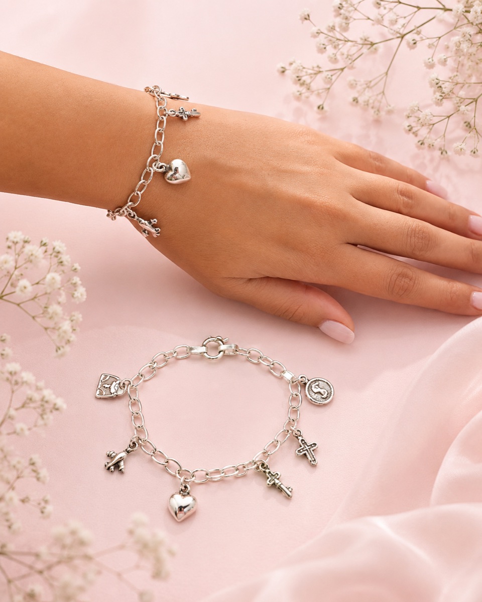 Brazalete Amuletos · Plata 925