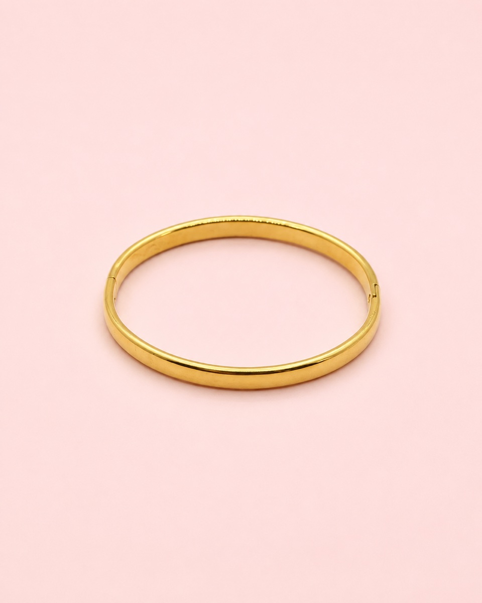 Brazalete Liso · Baño de oro 18k · antialérgico