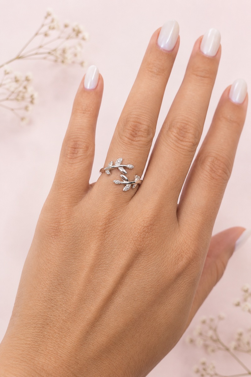 Anillo Hoja · Plata 925