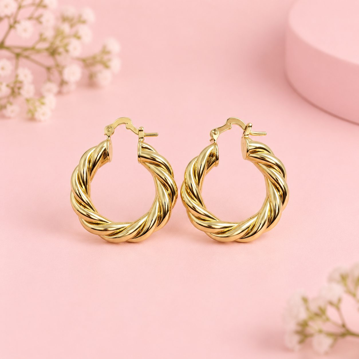 Argollas Amarao · Cobre enchapado en oro 18k