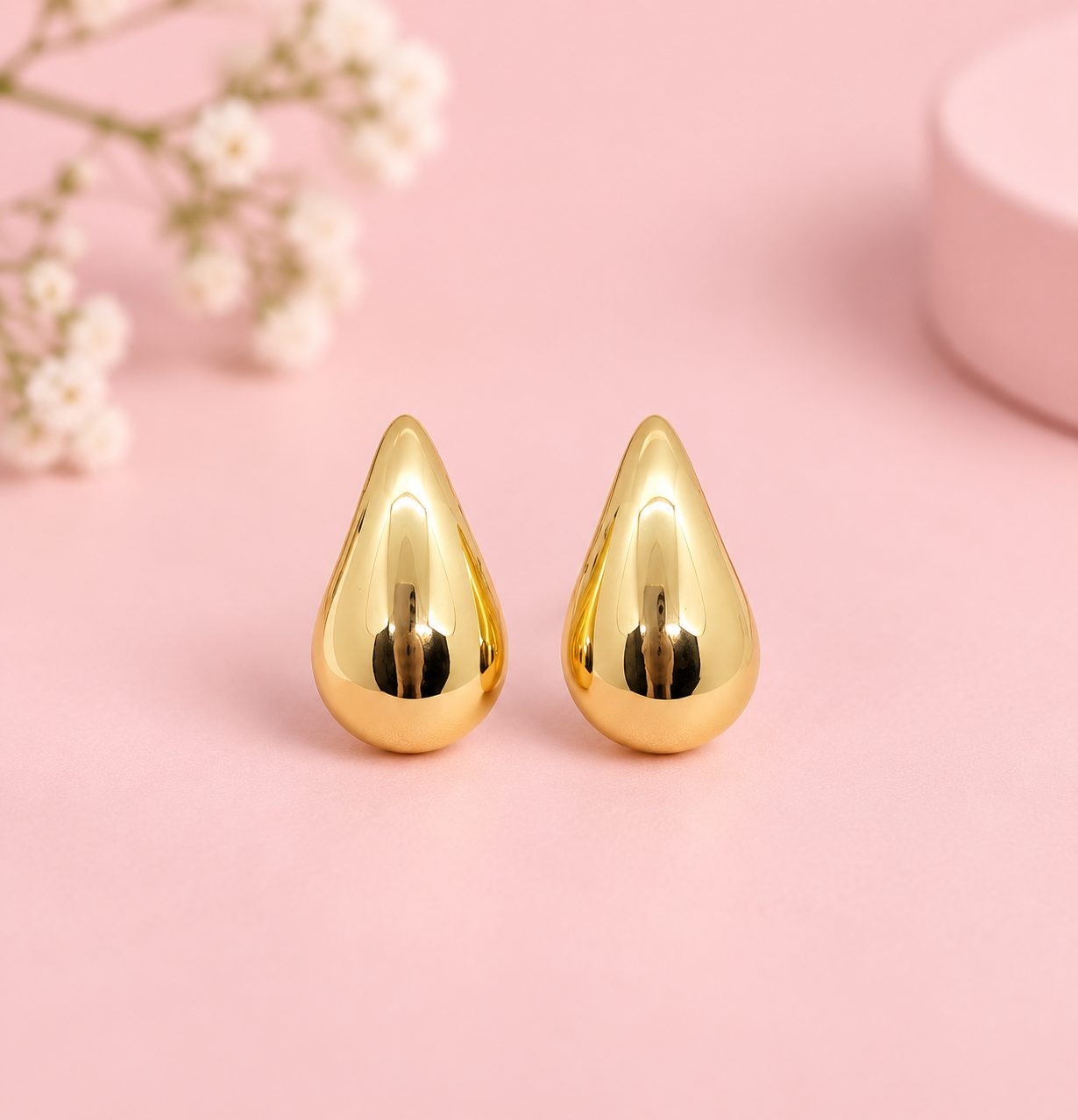 Aretes Goutte · Cobre enchapado en oro de 18k