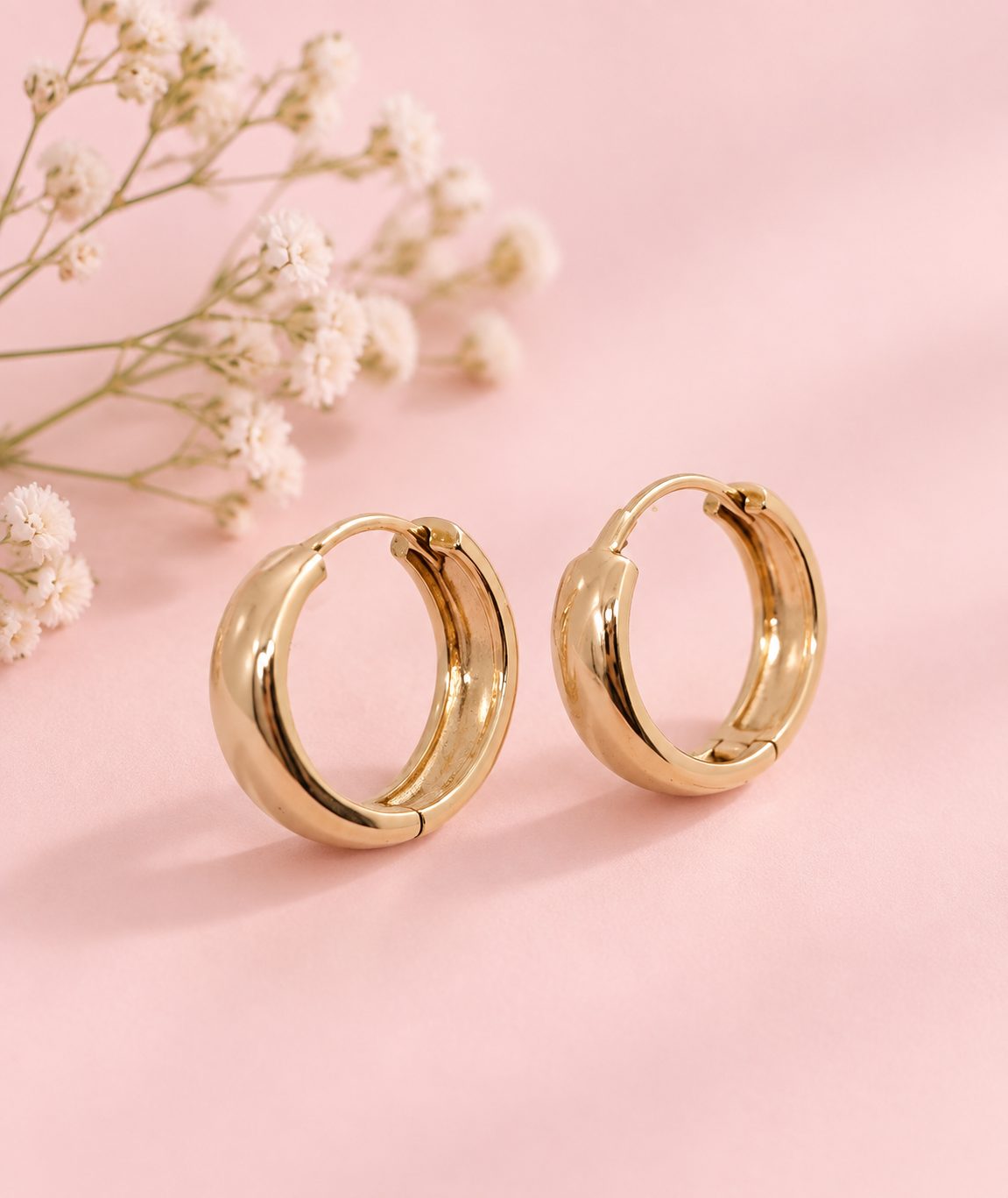 Argollas Siena · Cobre enchapado en oro de 18k 