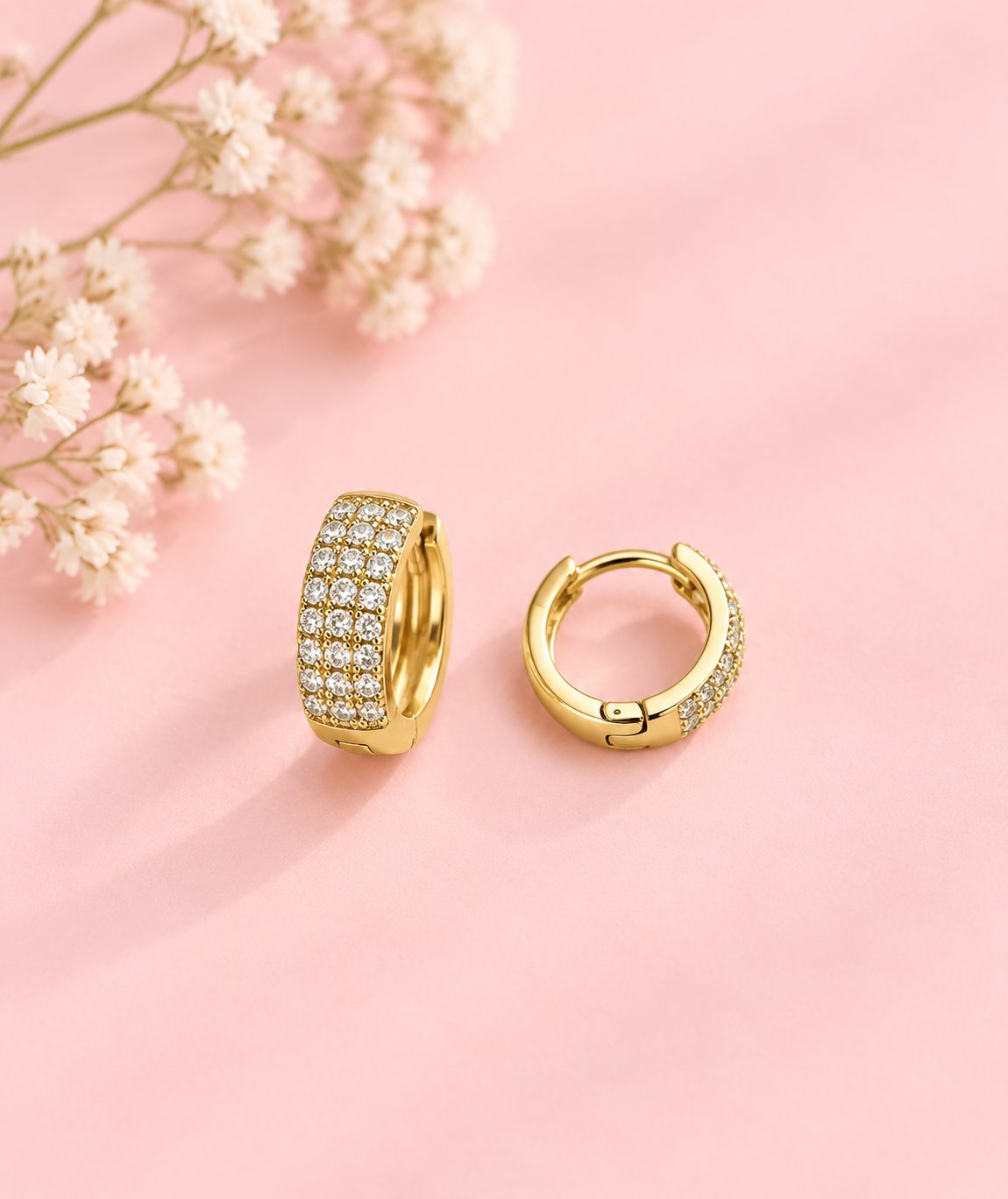 Argollas Lumi · Cobre enchapado en oro de 18k 