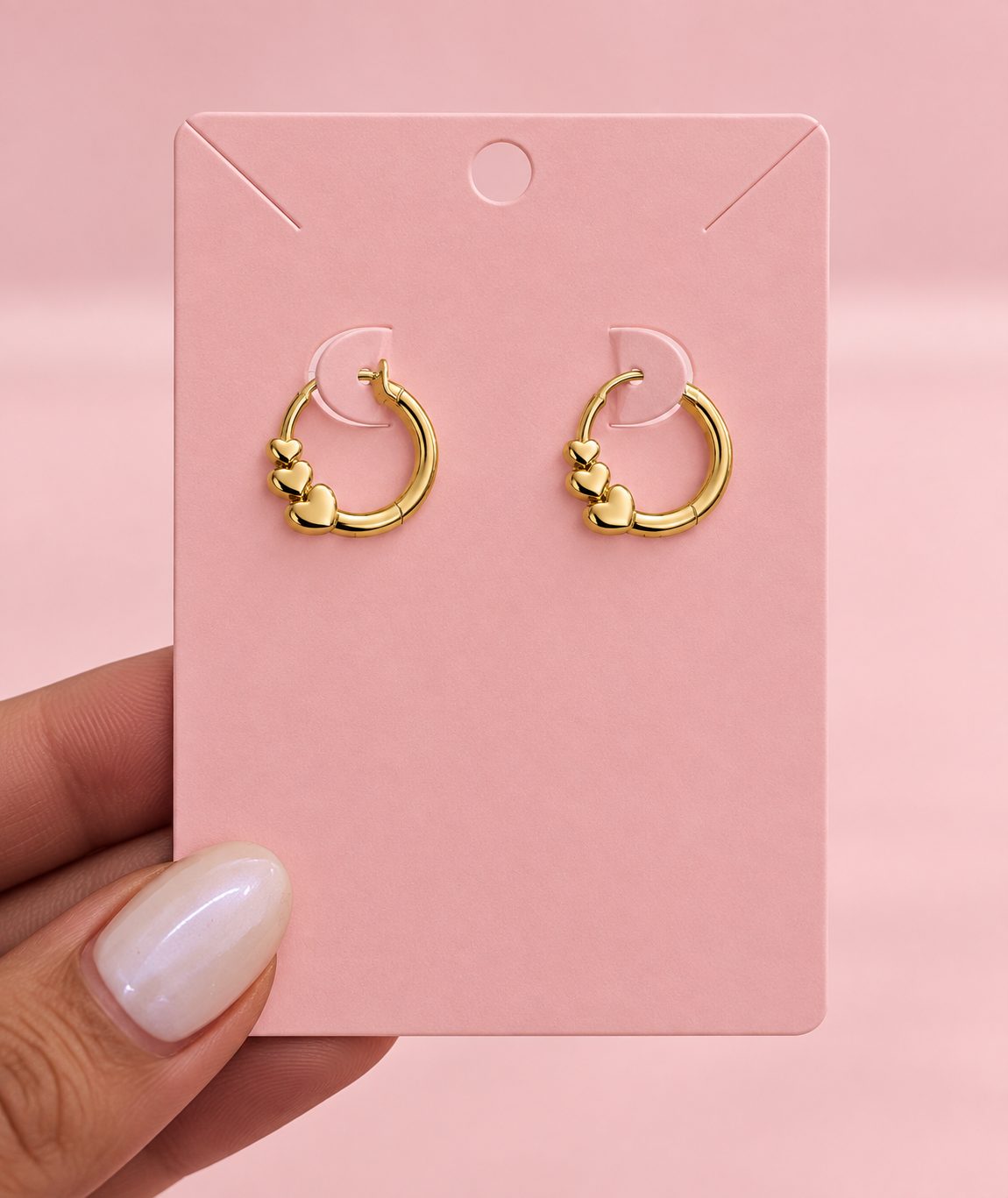 Argollitas Trois Amours · Cobre enchapado en oro de 18k 