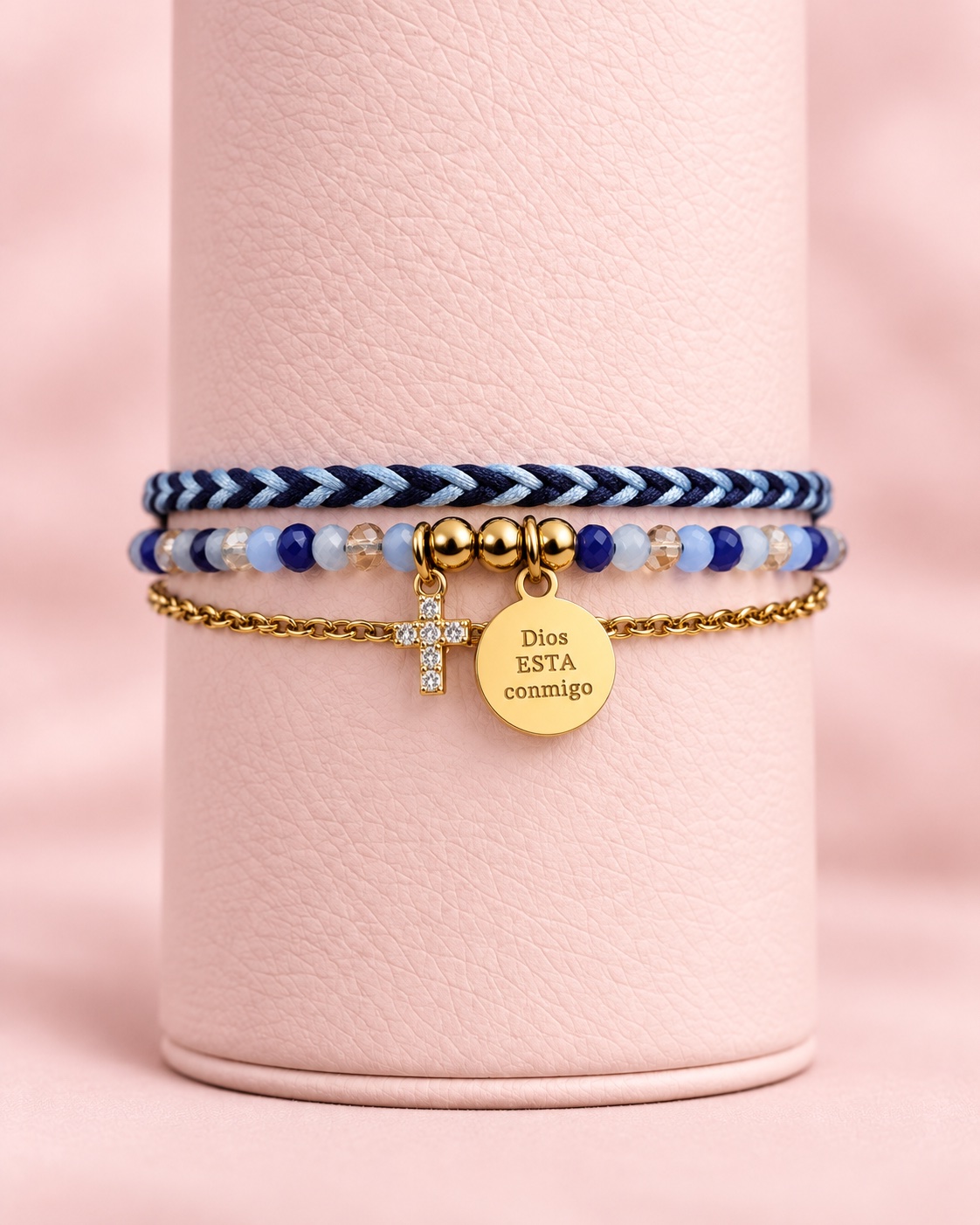Pulsera Dios Está Conmigo · Hecho a mano