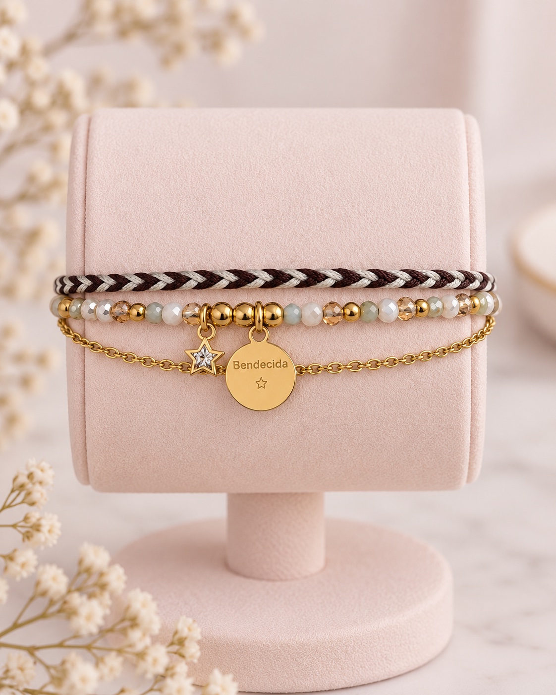 Pulsera Bendecida · Hecho a mano
