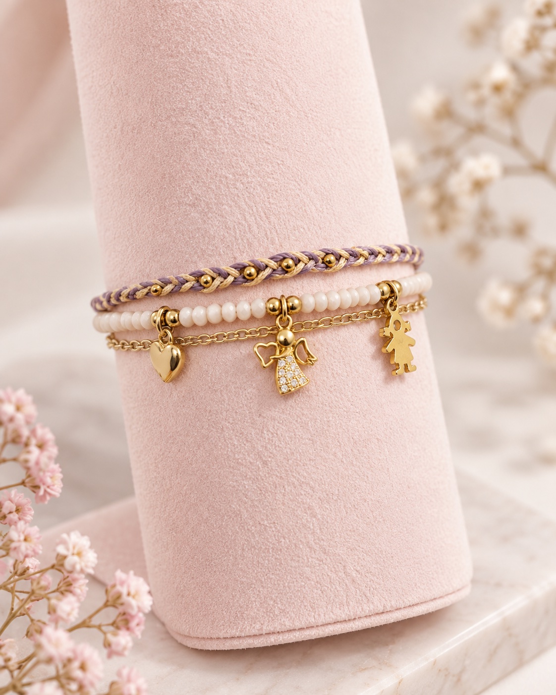 Pulsera Ángel de la Guarda · Hecho a mano