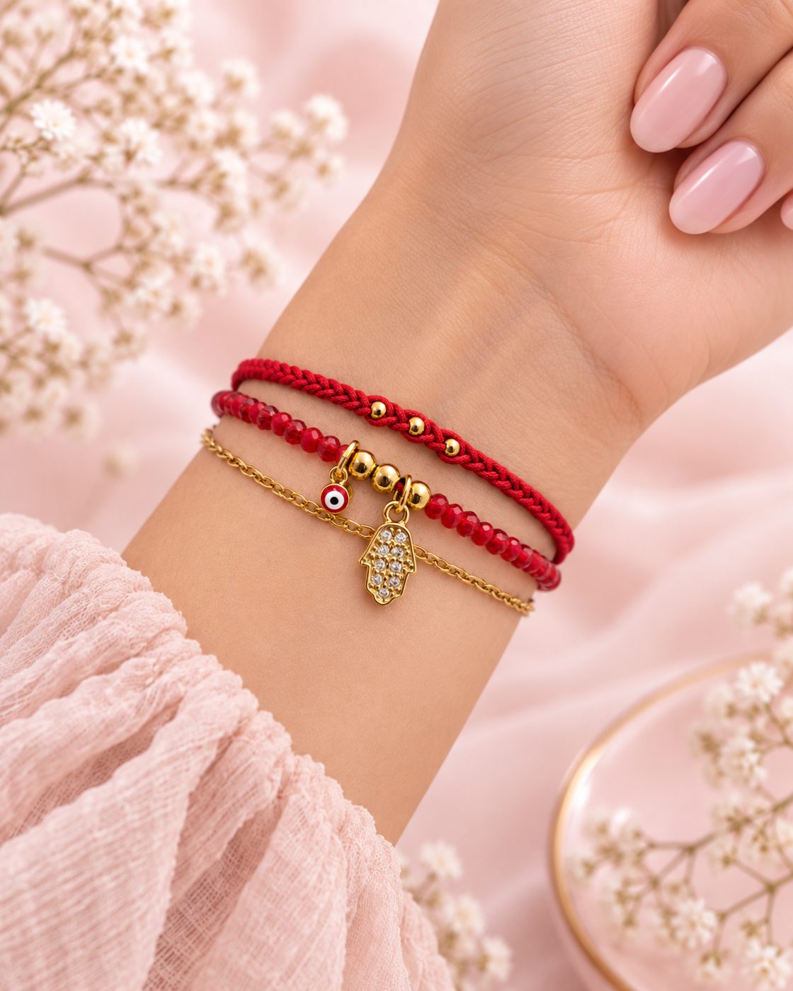 Brazalete Ojo de la Suerte · Hecho a mano