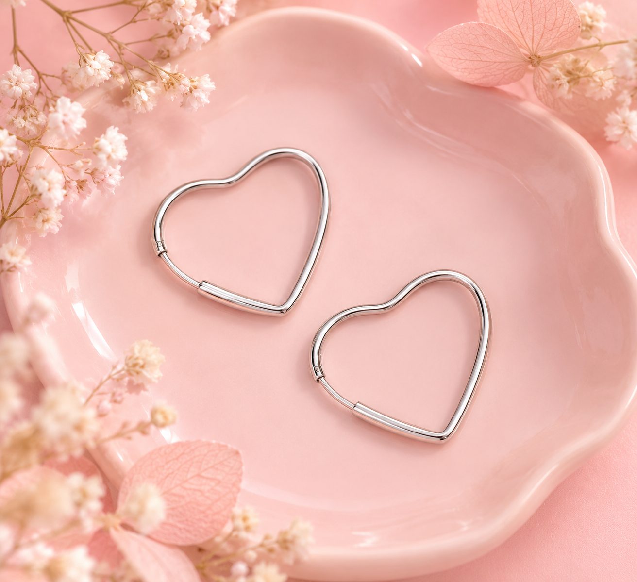Argollas Corazón Brillante · Plata 950 · VALPAU