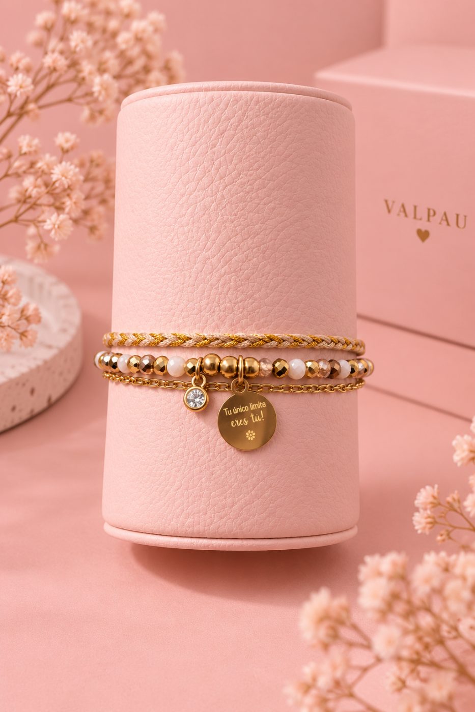 Brazalete Tu único límite Perla/Dorado